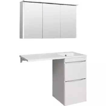 Мебель для ванной Runo Орион 45х48 (105) левое крыло, белая