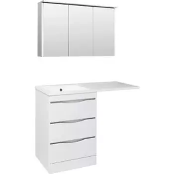Мебель для ванной Runo Орион 60х48 (120) правое крыло, белая