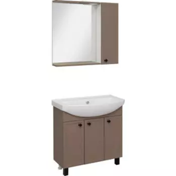 Мебель для ванной Runo Римини 75х43 бежевая