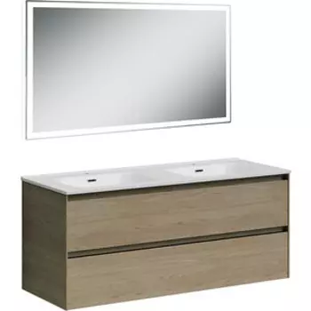 Мебель для ванной Sancos Cento 120 два ящика, двойная раковина, карпатская ель