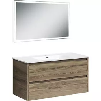 Мебель для ванной Sancos Libra 100 два ящика, дуб чарльстон