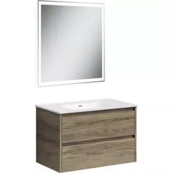 Мебель для ванной Sancos Libra 80 два ящика, дуб чарльстон