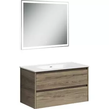 Мебель для ванной Sancos Libra 90 два ящика, дуб чарльстон