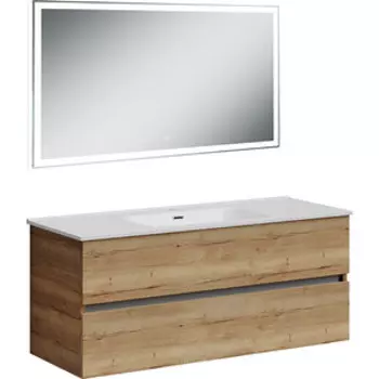 Мебель для ванной Sancos Urban 120 два ящика, дуб галифакс натуральный