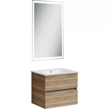 Мебель для ванной Sancos Urban 60 два ящика, дуб галифакс натуральный