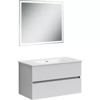 Мебель для ванной Sancos Urban 90 два ящика, белый глянец