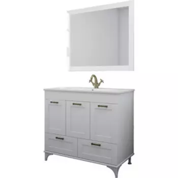 Мебель для ванной Sanflor Ванесса 95/2 с 3 ящиками и 2мя дверцами, белый