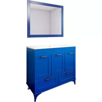 Мебель для ванной Sanflor Ванесса 95/2 с 3 ящиками и 2мя дверцами, индиго