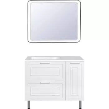 Мебель для ванной Style line Альба Люкс 90 левая, белая