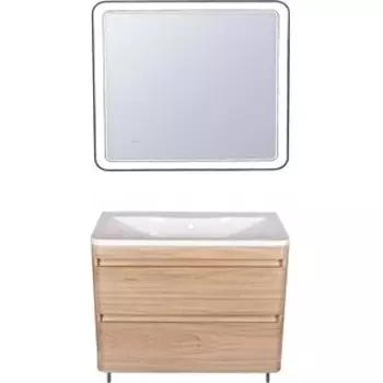 Мебель для ванной Style line Атлантика Люкс 100 напольная, ясень перламутр