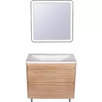 Мебель для ванной Style line Атлантика Люкс 60 напольная, ясень перламутр