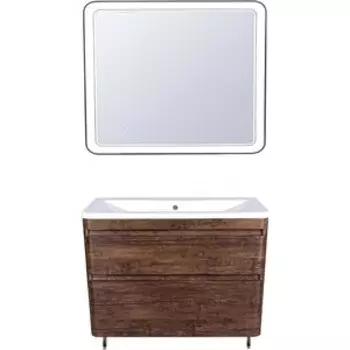 Мебель для ванной Style line Атлантика Люкс 90 напольная, старое дерево