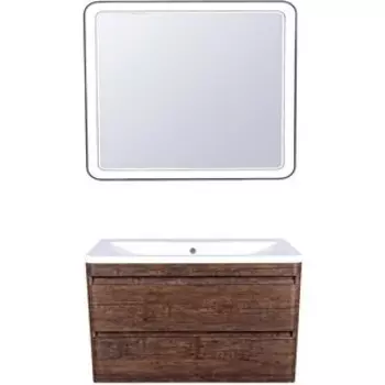 Мебель для ванной Style line Атлантика Люкс 90 подвесная, старое дерево