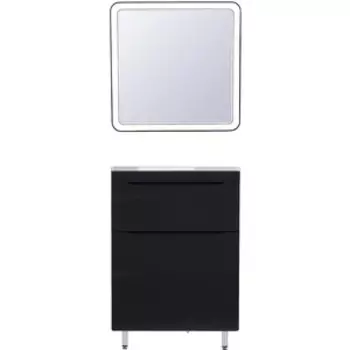 Мебель для ванной Style line Бергамо мини 60х35 Люкс Plus напольная, черная
