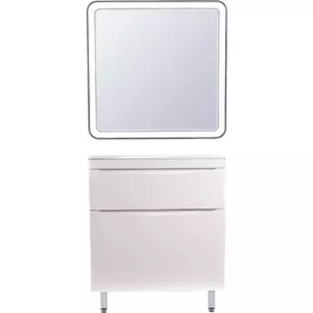 Мебель для ванной Style line Бергамо мини 80х35 Люкс Plus напольная, белая