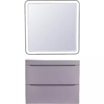 Мебель для ванной Style line Бергамо мини 80х35 Люкс Plus подвесная, серая