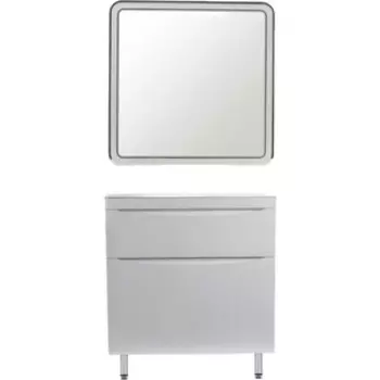 Мебель для ванной Style line Бергамо мини 90х35 напольная, антискрейтч белый