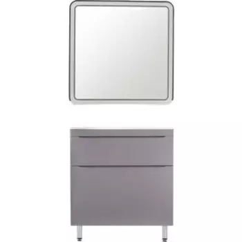 Мебель для ванной Style line Бергамо мини 90х35 напольная, антискрейтч серый