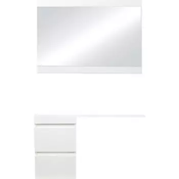 Мебель для ванной Style line Даллас Люкс 38 (100L) подвесная, под стиральную машину, белая эмаль