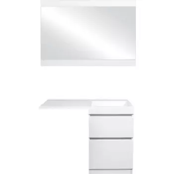 Мебель для ванной Style line Даллас Люкс 53 (115R) напольная, под стиральную машину, белая