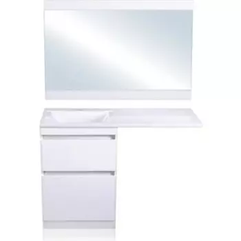 Мебель для ванной Style line Даллас Люкс 58 (120L) напольная, под стиральную машину, белая