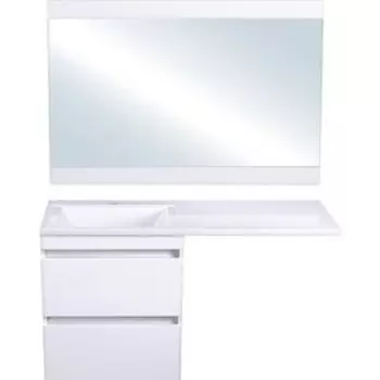 Мебель для ванной Style line Даллас Люкс 58 (120L) подвесная, под стиральную машину, белая эмаль