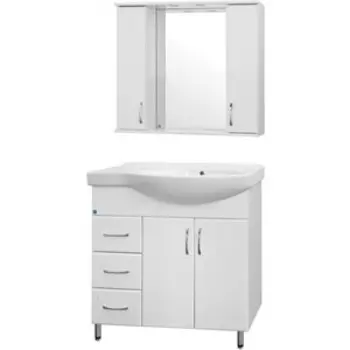 Мебель для ванной Style line Эко Стандарт №25 L ящики слева, белая