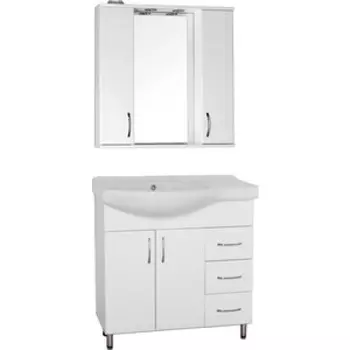 Мебель для ванной Style line Эко Стандарт №25 R ящики справа, белая