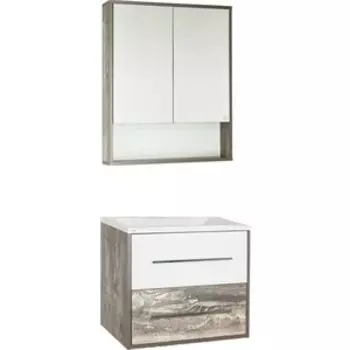 Мебель для ванной Style line Экзотик 65 бетон экзотик, белый глянец, Бали 65