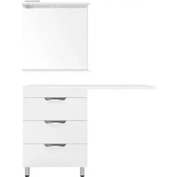 Мебель для ванной Style line Жасмин 60 (120L) напольная, под стиральную машину, белая