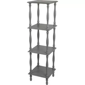 Этажерка Мебелик П 8 серый (П0004691)