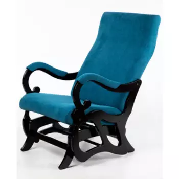 Мебелик Кресло-маятник Венеция ткань бирюза, каркас венге