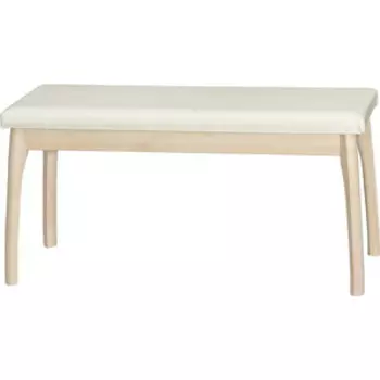 Скамья для прихожей Мебелик мягкая, экокожа крем, каркас лак (П0005670)