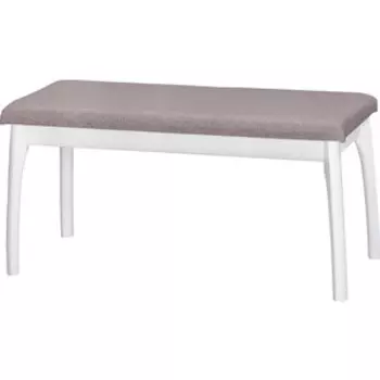 Скамья для прихожей Мебелик мягкая, ткань, серо-розовый, каркас снег (П0005674)