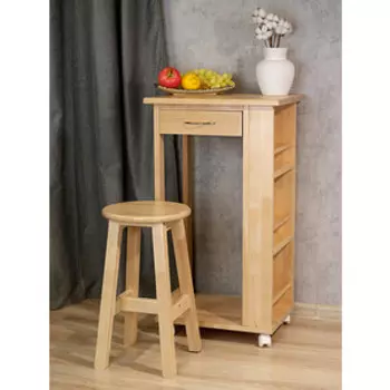 Мебелик Тумба с табуретом лак