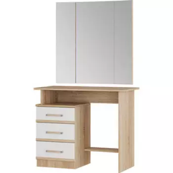 Мебелони Стол макияжный МС Сакура дуб сонома/белый