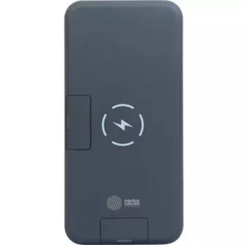 Мобильный аккумулятор Cactus CS-PBFSQT-10000 10000mAh 3A 1xUSB беспроводная зарядка черный (CS-PBFSQT-10000)