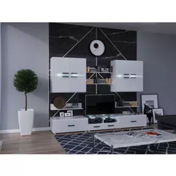 Модульная гостиная Миф Квадро белая