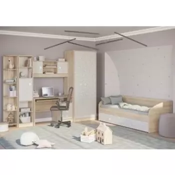 Молодежная Гранд Кволити МИККИ №2 (4-2009+6-0616+6-9419+6-9418+6-9428+6-9434) Дуб Ривьера-Пастельный зеленый