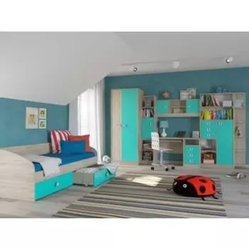 Молодежная Гранд Кволити Сити №2 (6-9415+4-2001+6-9414+6-0601+6-9416+6-9413+6-9411) Дуб Санома-Аква