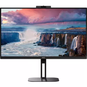 Монитор AOC 27'' Q27V5CW/BK черный IPS LED 1ms 16:9 HDMI M/M Cam матовая HAS Piv 300cd 178гр/178гр 2560x1440 FreeSync DP 2K USB 6.64кг