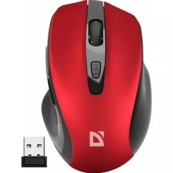 Мышь беспроводная Defender Prime MB-053 red (USB, 6 кнопок, оптическая, 1600dpi) (52052)