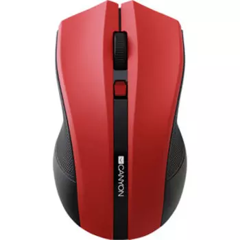 Мышь Canyon MW-5 2.4GHz wireless Optical Mouse with 4 buttons, DPI 800/1200/1600, Red, 122*69*40mm, 0.067kg (CNE-CMSW05R)