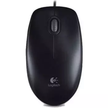Мышь Logitech B100 black (USB, оптическая, 800dpi, 2but) (910-006605)