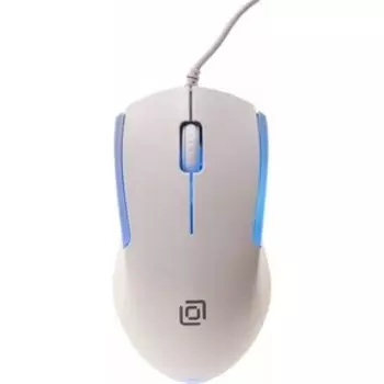 Мышь Oklick 245M белый оптическая (1000dpi) USB (3but) (471480)