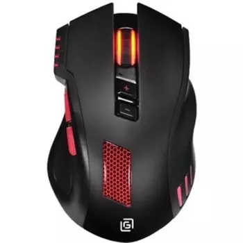 Мышь Oklick 806G черный/красный оптическая (3200dpi) USB (8but) (1431646)