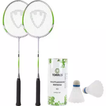 Набор для бадминтона Torres Hobby, арт. BD20506, для начинающих, зеленый