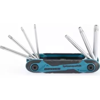 Набор ключей имбусовых GROSS Tamper-Torx TT10-TT40 CrV складные 7шт (16413)