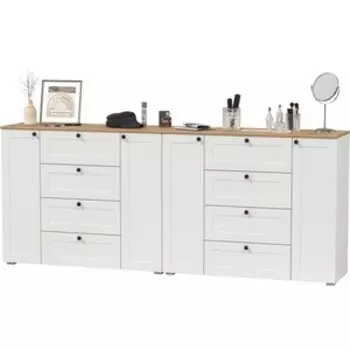 Набор комодов Моби Остин 16.221 2 шт цвет белый шагрень/дуб крафт золотой (1027930)