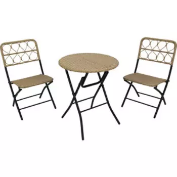 Набор мебели Garden story Арго (стол+2 кресла, ротанг темно-бежевый) (SG-22012)